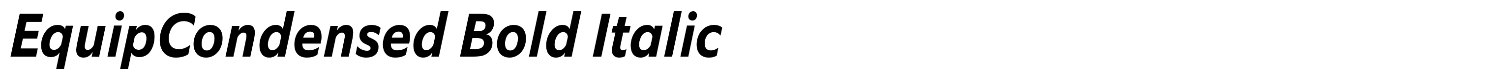 EquipCondensed Bold Italic